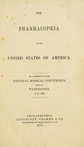 The cover of The U.S. Pharmacopoeia